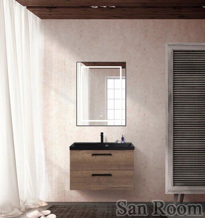 Тумба с раковиной belbagno aurora 80 rovere tabacco