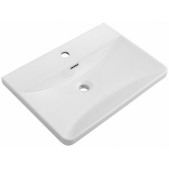 Тумба с раковиной и зеркалом BelBagno Due 60-BB-8076-3-60 Bianco Lucido