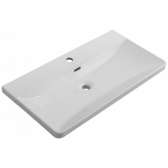 Тумба с раковиной и зеркалом BelBagno Due 80-BB-8076-3-80 Bianco Lucido