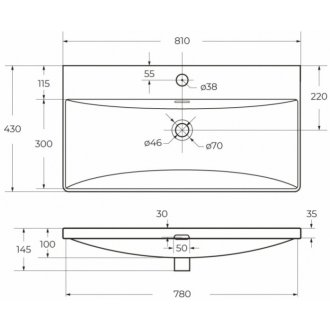 Мебель для ванной BelBagno Due-800-BB-8076-3-80 Noce