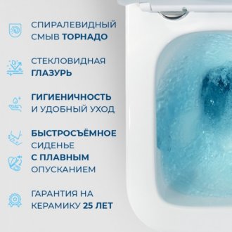 Унитаз подвесной BelBagno Due-Tor BB5171CH-TOR/SC с крышкой микролифт