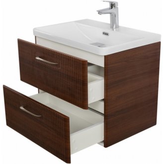 Тумба с раковиной и зеркалом BelBagno Due 50-BB-8076-3-50 Noce