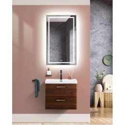 Тумба с раковиной и зеркалом BelBagno Due 50-BB-80...