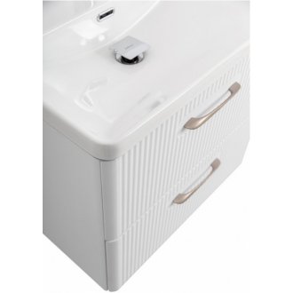 Тумба с раковиной BelBagno Due 60-BB-8076-3-60 белый металлик