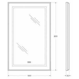 Тумба с раковиной и зеркалом BelBagno Due 50-BB-8076-3-50 Bianco Lucido