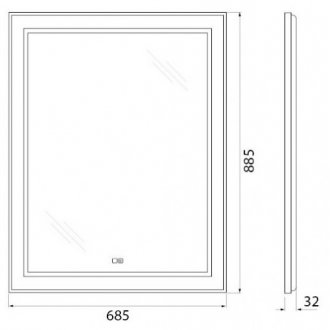 Тумба с раковиной и зеркалом BelBagno Due 60-BB-8076-3-60 белый металлик