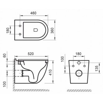 Комплект BelBagno Senso-R BB017CHR/BB865SC/BB002-80/BB014-SR-BIANCO