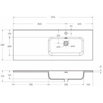 Мебель для ванной BelBagno Kraft-1200-BB1200ETL-R Cemento Grigio