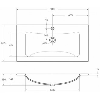 Тумба с раковиной BelBagno Kraft 90-BB910/465-LV-VTR-BL Pino Pasadena