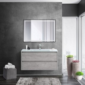 Мебель для ванной BelBagno Kraft-1000-BB1010/465-LV-VTR-BL Cemento Grigio