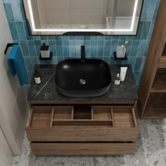 Мебель для ванной BelBagno KRAFT100RT-KEPMNO-1302-H301-SET Rovere Tabacco