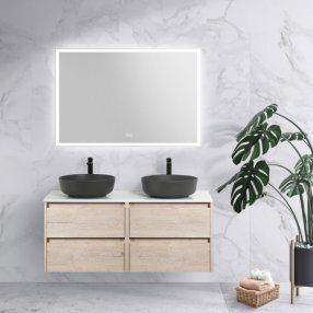 Мебель для ванной BelBagno Kraft-1400-2-S Rovere Galifax Bianco