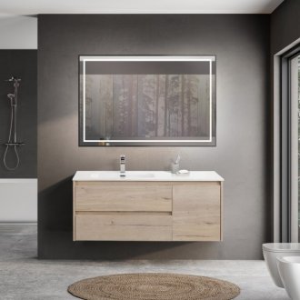 Мебель для ванной BelBagno Kraft-1200-BB1200ETL-L Rovere Galifax Bianco