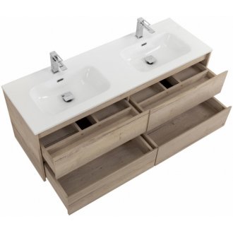 Мебель для ванной BelBagno Kraft-1400-4C-BB1400-2-ETL Rovere Galifax Bianco
