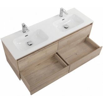 Мебель для ванной BelBagno Kraft-1400-4C-BB1400-2-ETL Rovere Galifax Bianco