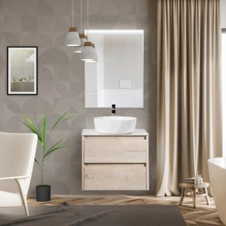Мебель для ванной BelBagno Kraft-600-S Rovere Galifax Bianco
