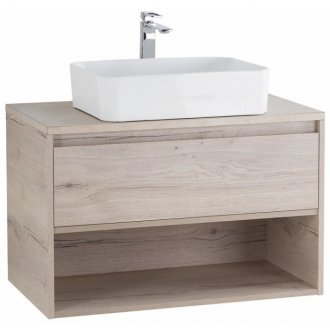 Мебель для ванной BelBagno Kraft-800-1C-S Rovere Galifax Bianco