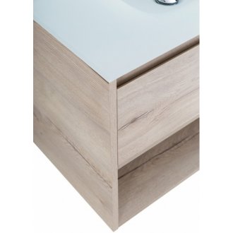 Тумба с раковиной BelBagno Kraft 80-1C-BB810/465-LV-VTR-BO Rovere Galifax Bianco