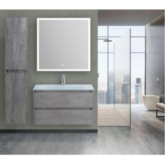 Тумба с раковиной BelBagno Kraft 80-BB810/465-LV-VTR-BL Cemento Grigio