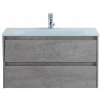 Тумба с раковиной BelBagno Kraft 80-BB810/465-LV-VTR-BL Cemento Grigio