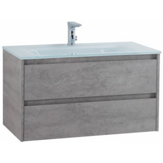 Тумба с раковиной BelBagno Kraft 80-BB810/465-LV-VTR-BL Cemento Grigio