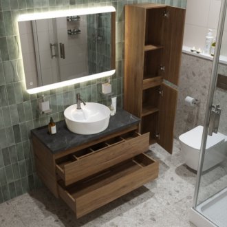 Мебель для ванной BelBagno KRAFT80RT-KEPMNO-1306-SET Rovere Tabacco