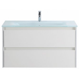 Тумба с раковиной BelBagno Kraft 100-BB1010/465-LV-VTR-BL Bianco Opaco