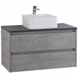 Тумба со столешницей и раковиной BelBagno Kraft 90-KEP-90-MNO-BB1407 Cemento Grigio