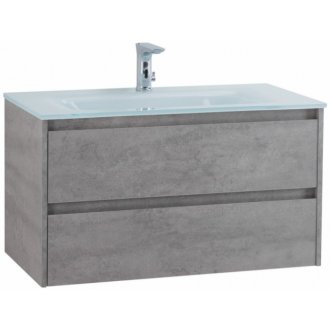 Тумба с раковиной BelBagno Kraft 90-BB910/465-LV-VTR-BL Cemento Grigio