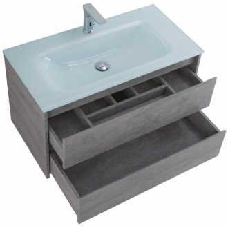 Мебель для ванной BelBagno Kraft-900-BB910/465-LV-VTR-BL Cemento Grigio