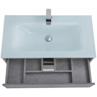 Тумба с раковиной BelBagno Kraft 90-BB910/465-LV-VTR-BL Cemento Grigio