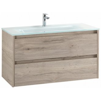 Мебель для ванной BelBagno Kraft-900-BB910/465-LV-VTR-BL Rovere Galifax Bianco