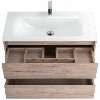 Мебель для ванной BelBagno Kraft-900-BB910/465-LV-VTR-BL Rovere Galifax Bianco