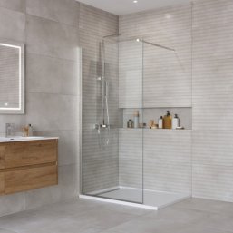 Душевая перегородка BelBagno KRAFT-L-1-90-C-Cr