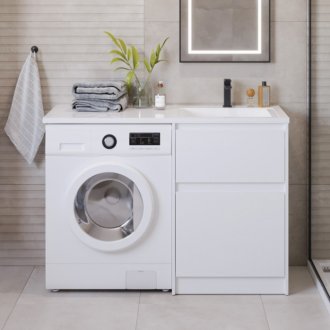 Мебель для ванной под стиральную машину BelBagno Kraft-LVD 1200R Bianco Opaco