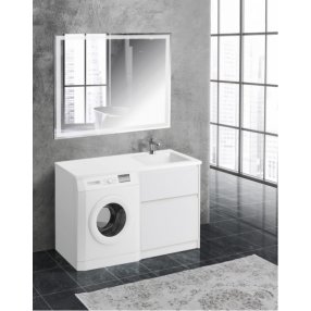 Мебель для ванной под стиральную машину BelBagno Kraft-LVD 1200R Bianco Opaco