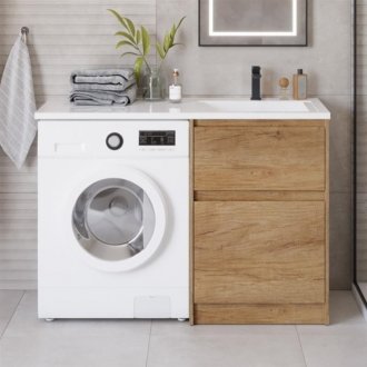 Мебель для ванной под стиральную машину BelBagno Kraft-LVD 1200R Rovere Nebrasca Nature