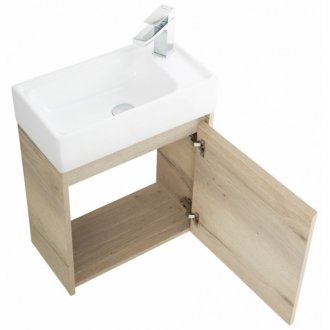 Тумба с раковиной BelBagno Kraft Mini 50R-7045-KL Rovere Galifax Bianco