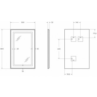 Тумба с раковиной под стиральную машину и зеркалом BelBagno Kraft-LVD 120-BB1200/480-LV-MR-L Bianco Opaco