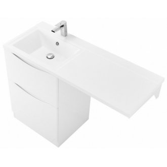 Мебель для ванной под стиральную машину BelBagno Lavanderia 1200L Bianco Lucido