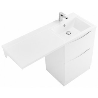 Мебель для ванной под стиральную машину BelBagno Lavanderia 1200R Bianco Lucido