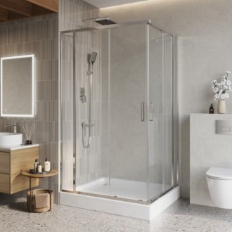 Душевой уголок BelBagno LUCE-AH-22-110/100-C-Cr