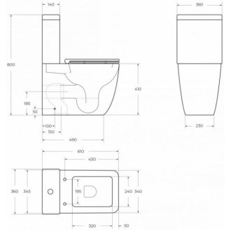 Унитаз-компакт BelBagno Luce-Tor с крышкой микролифт