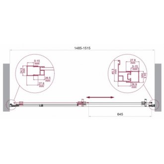 Душевая дверь BelBagno LUCE-BF-1-150-C-Cr