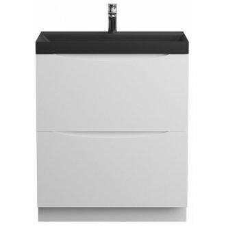 Тумба с раковиной BelBagno Marino 60-PIA-BB600/450-LV-ART-AST-NERO Bianco Lucido