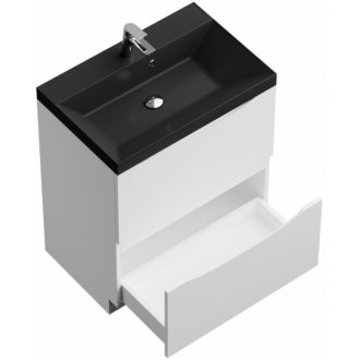 Мебель для ванной BelBagno Marino 60-PIA-BB600/450-LV-ART-AST-NERO Bianco Lucido