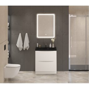 Мебель для ванной BelBagno Marino 60-PIA-BB600/450-LV-ART-AST-NERO Bianco Lucido