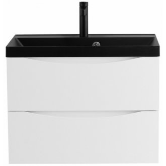 Тумба с раковиной и зеркалом BelBagno Marino 60-BB600/450-LV-ART-AST-NERO Bianco Opaco
