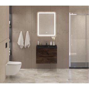 Мебель для ванной BelBagno Marino 60-BB600/450-LV-ART-AST-NERO Rovere Moro