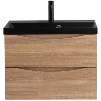 Тумба с раковиной и зеркалом BelBagno Marino 60-BB600/450-LV-ART-AST-NERO Rovere Bianco